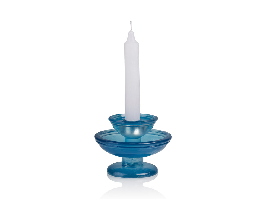 Fountain Candle Holder Blue
