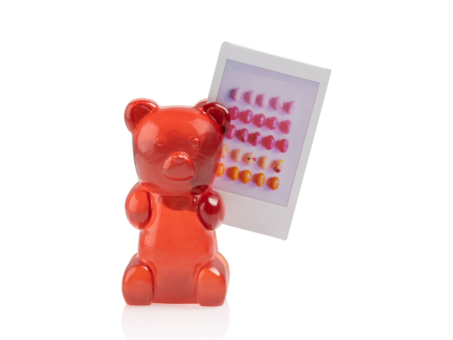 Candy Bear Magnetic Photo Holder Red