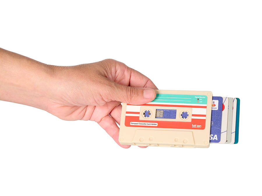 cassette tape card sleeves Cassette Card Holder Cream – BITTEN BV