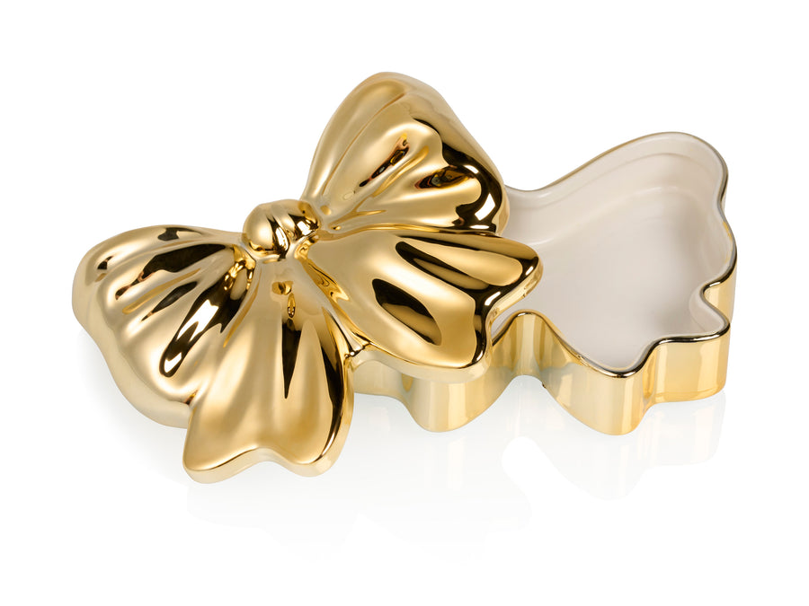 Bow Trinket Box Gold