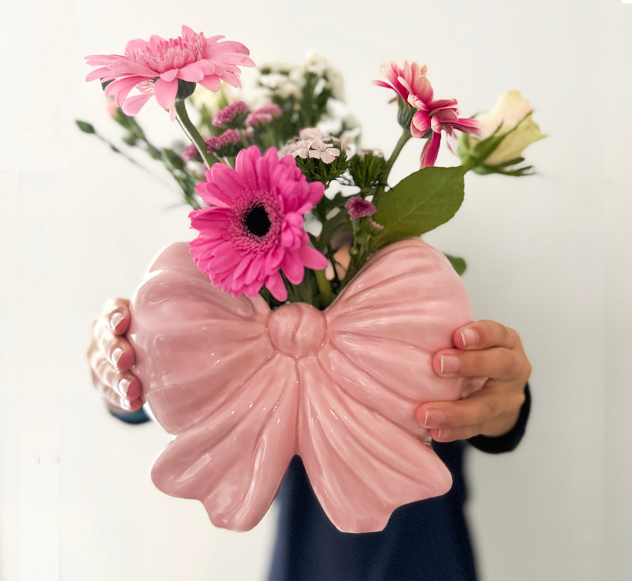 Bow Vase Pink