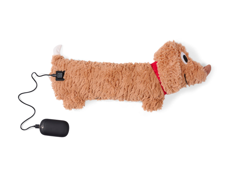 USB Fluffy Dog Warmer Brown