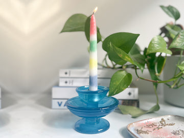 Fountain Candle Holder Blue