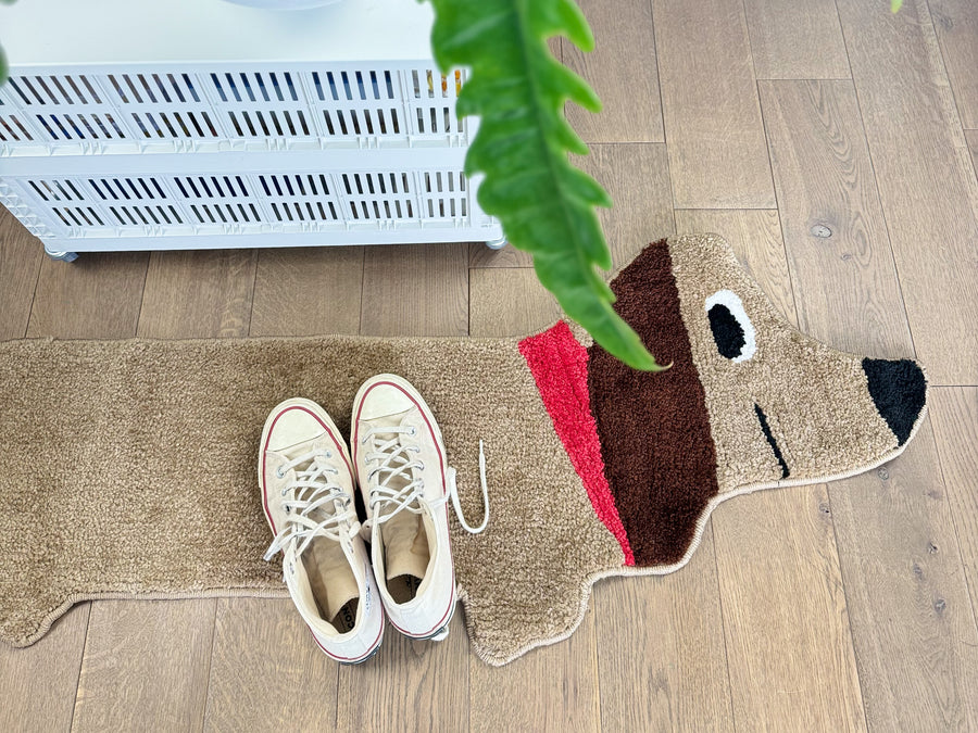 Stretched Sausage Dog Rug