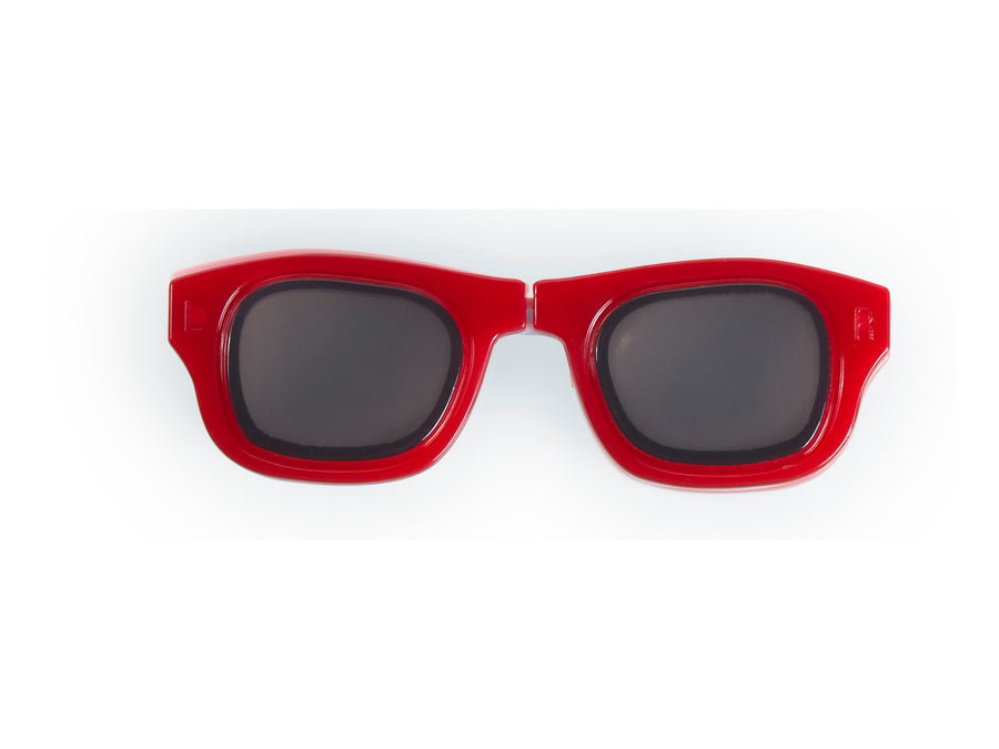 Retro Glasses Contact Lens case Red and White