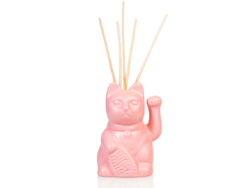 Oil Diffuser Lucky Cat Pink (including 40ml oil & 5 sticks)