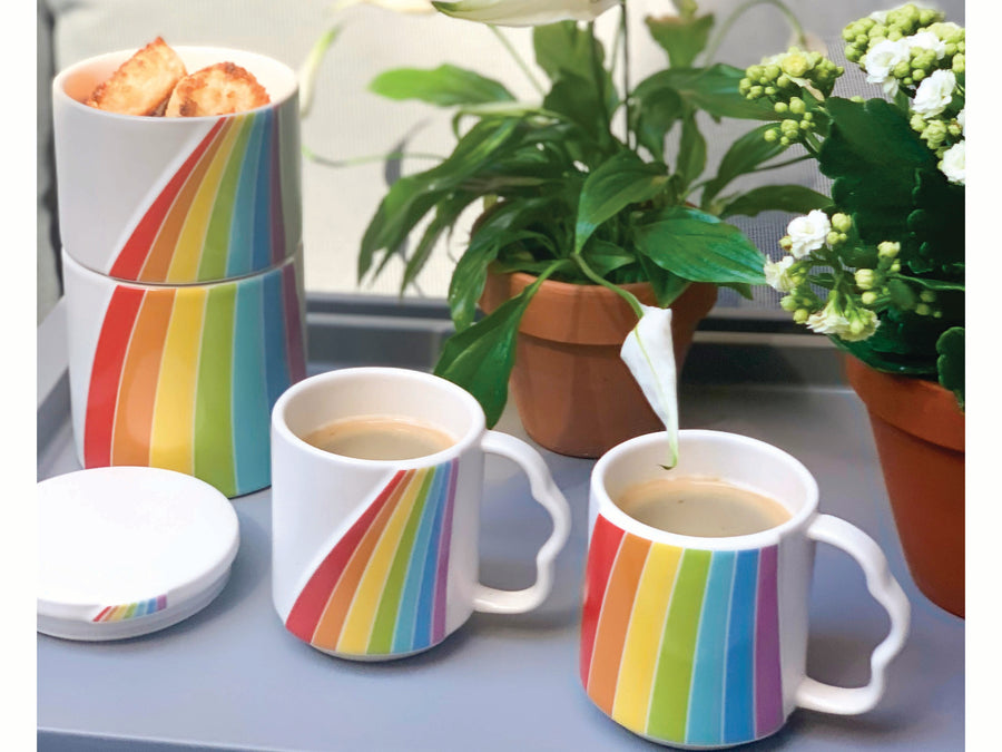 Over The Rainbow Mug Set, set of 3 stackable mugs