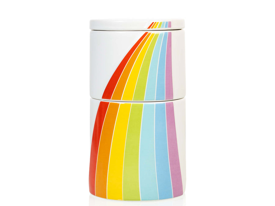 Over The Rainbow Jar Set, set of 2 stackable jars